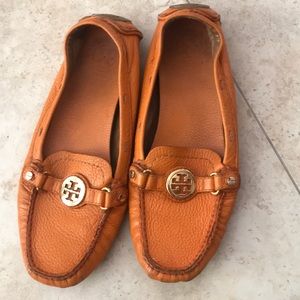 Orange Tory Burch loafers